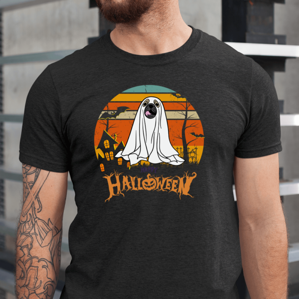 Spooky Dog Happy Halloween Men Shirt
