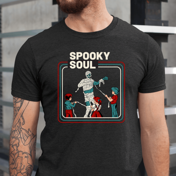 Spooky Soul Kids Tie Mummy Halloween Men Shirt