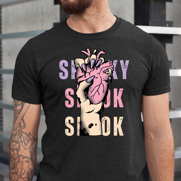 Spooky Witch Hand Heart Crush Halloween Men Shirt