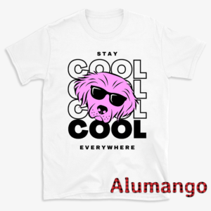 Stay Cool Everywhere Pink Dog Sun Glasses Shirt