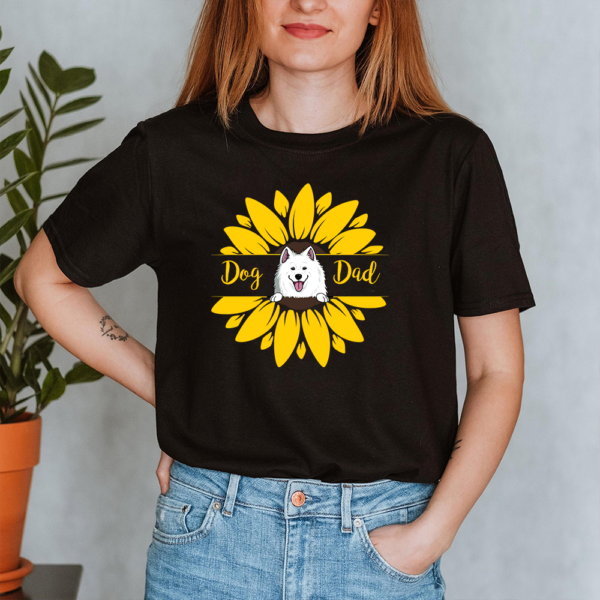 Sunflower Dog Dad Lady Shirt