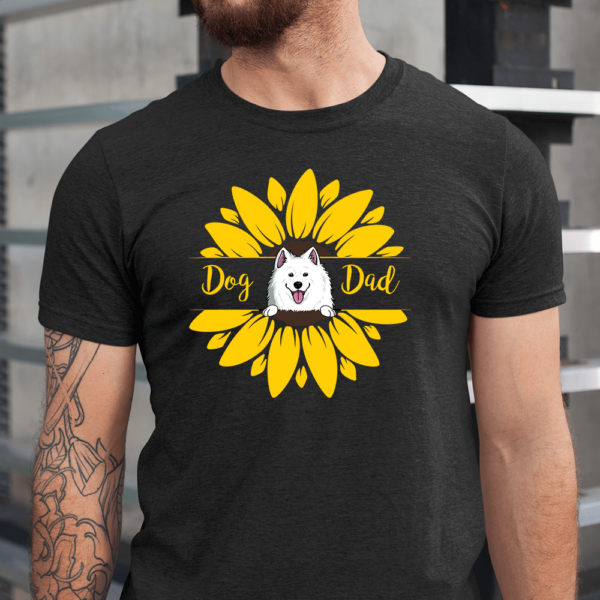 Sunflower Dog Dad Men Shirt