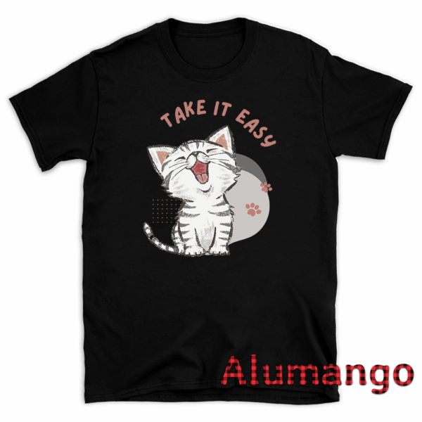 Take It Easy Cat Laugh Paws Shirt