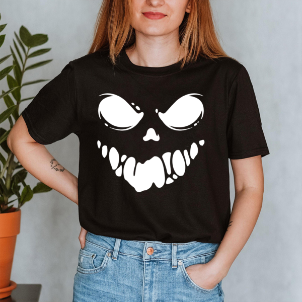 Black Spooky Scary Ghost Halloween Lady Shirt