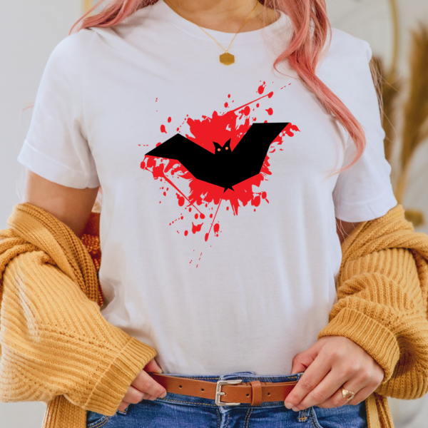 Bloody Bat Halloween Lady Shirt