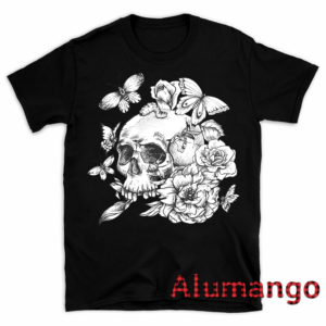 Butterflies Floral Skull Halloween Shirt