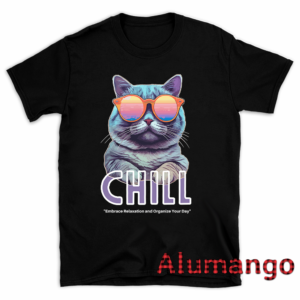 Cat Glass Chill Embrace Relaxation Organize Your Day Shirt