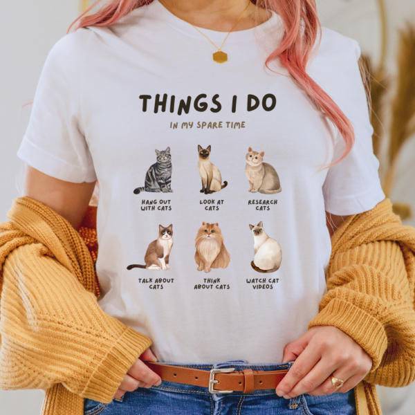 Cat Things I Do In My Spare Time Hang Out With Cat Lady Shirt