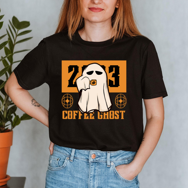 Coffee Ghost 2023 Halloween Lady Shirt