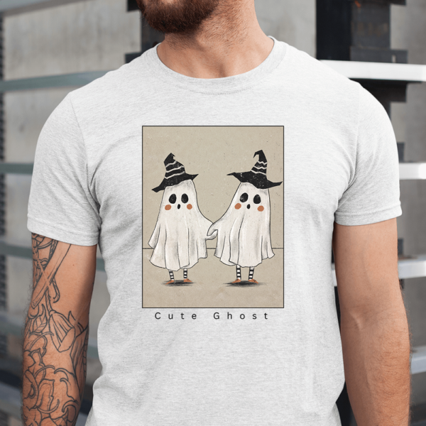 Cute Ghost Hand In Hand Halloween Men Shirt