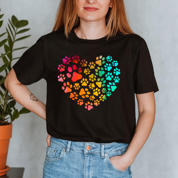 Dog Heart Paw Lady Shirt
