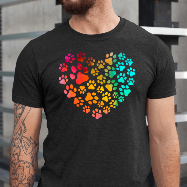Dog Heart Paw Men Shirt