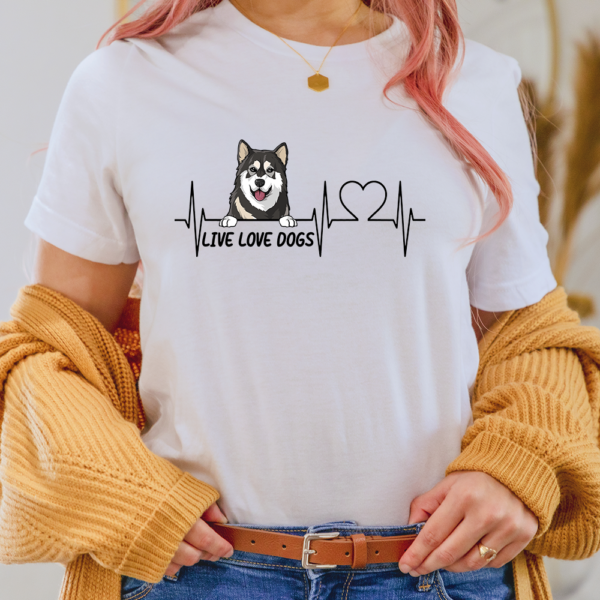 Heartbeat Live Love Dogs Heart Lady Shirt