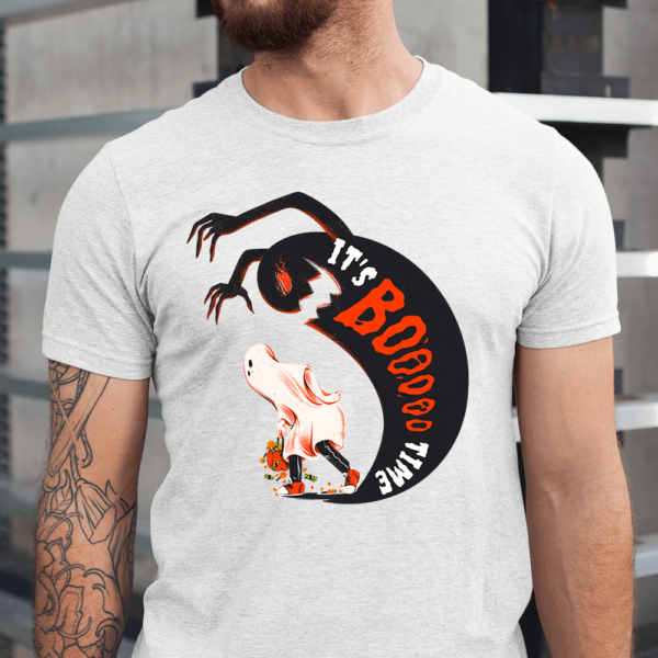 It's Boo Time Candy Ghost Haunted Halloween Men Shirt