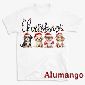 Merry Christmas Light String Dog Shirt