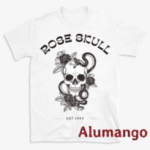 Minimalist Art Rose Skull Est 1999 Halloween Shirt