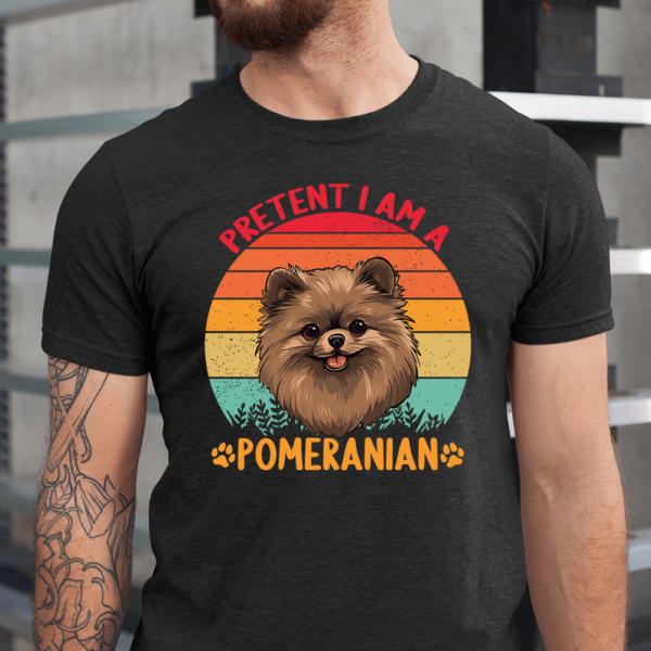 Pretent I'm A Pomeranian Dog Men Shirt