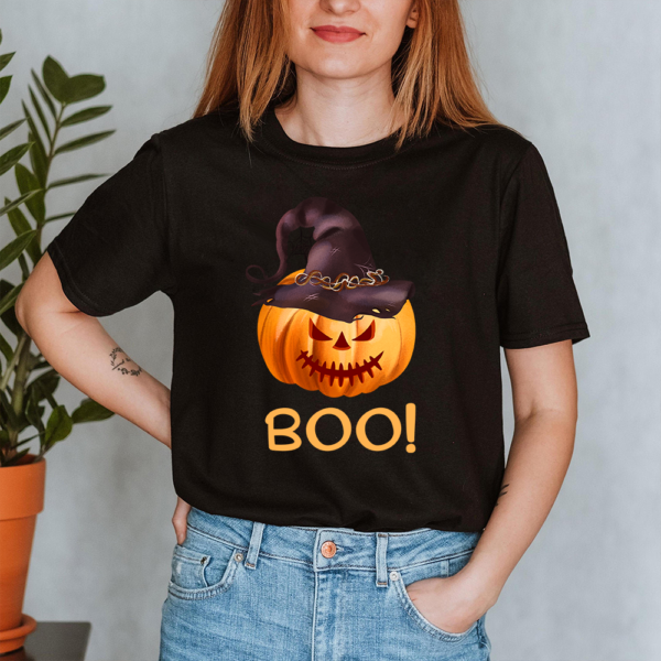 Pumpkin Boo Halloween Lady Shirt