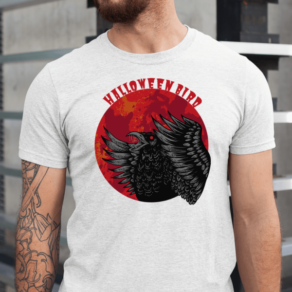 Red Moon Scary Eagle Halloween Bird Men Shirt