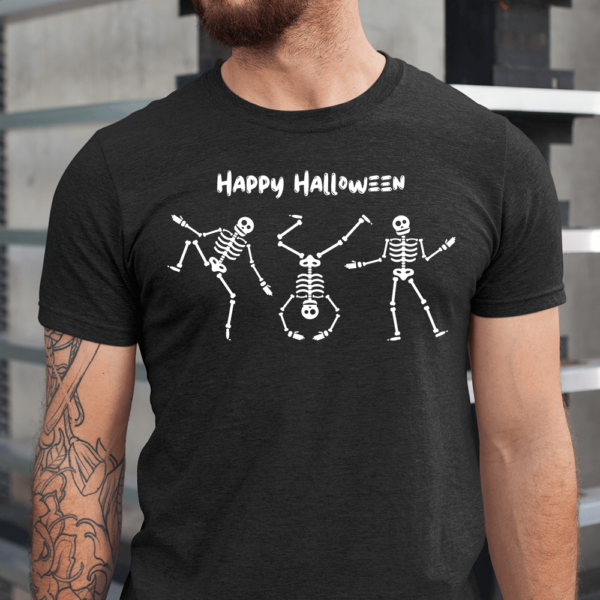 Skeletons Hiphop Dance Halloween Men Shirt