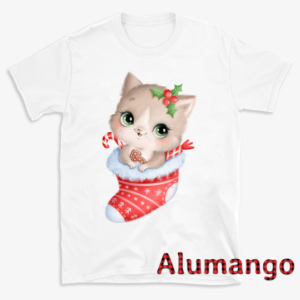 Cute Cat In Christmas Sock Shirt