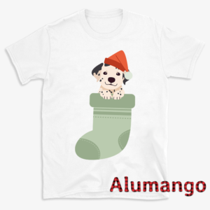 Dalmatian In Christmas Sock Dog Shirt