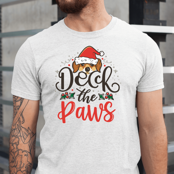 Deck The Paws Christmas Dog Men Shirt