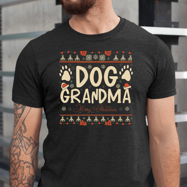 Dog Grandma Merry Christmas Men Shirt