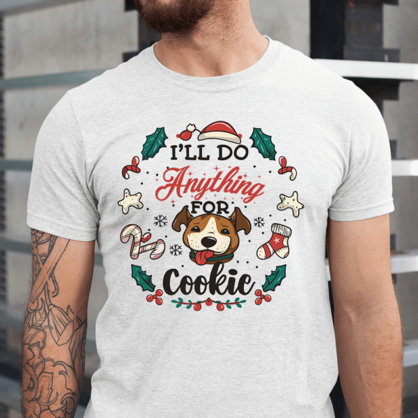 I'll Do Anything For A Cookie Christmas Dog Men Shirt