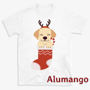 Labrador Retriever In Christmas Sock Dog Shirt