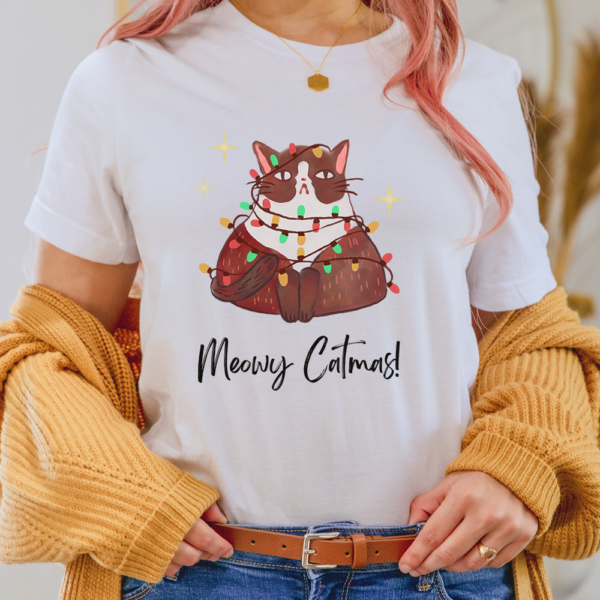 Meowy Catmas Christmas Cat Lady Shirt