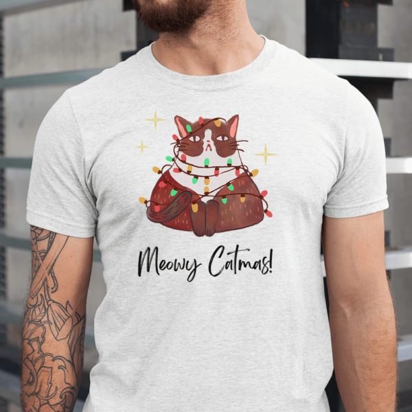 Meowy Catmas Christmas Cat Men Shirt