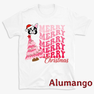 Merry Merry Christmas Dog Christmas Pine Tree Hat Shirt