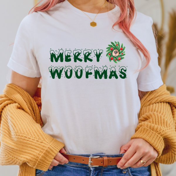 Merry Woofmas Christmas Dog Lady Shirt