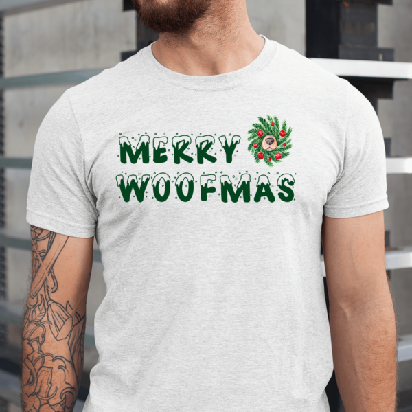 Merry Woofmas Christmas Dog Men Shirt