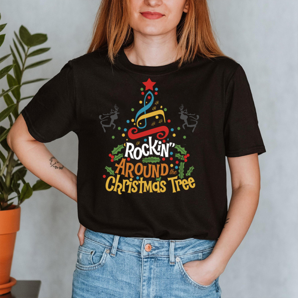 Rockin Around The Christmas Tree Lady Shirt