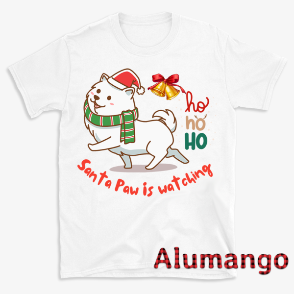 Santa Paw Is Watching Ho Ho Ho Christmas Dog Shirt