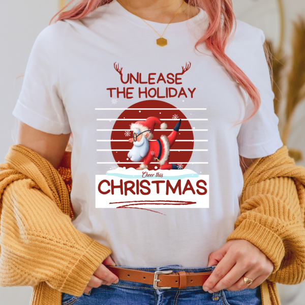 Unleash The Holiday Cheer This Christmas Santa Yoga Dog Lady Shirt