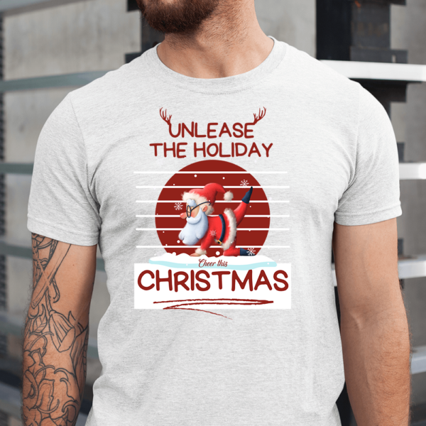 Unleash The Holiday Cheer This Christmas Santa Yoga Dog Men Shirt
