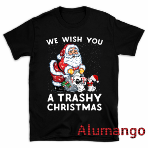 We Wish You A Trashy Christmas Santa Dog Shirt