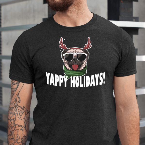 Yappy Holiday Dog Christmas Men Shirt