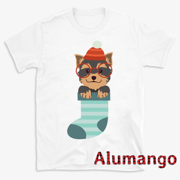 Yorkshire Terrier In Sock Christmas Dog Shirt