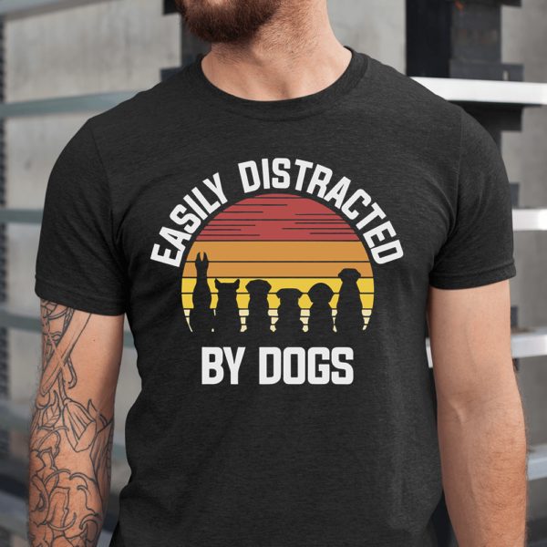 Easily Distracted By Dogs Men Shirt