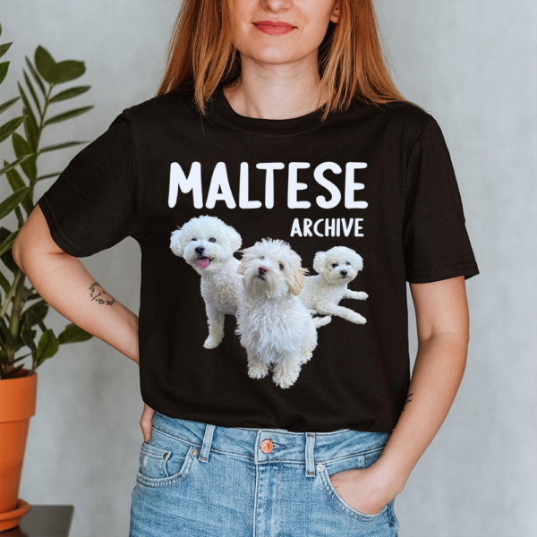 Maltese Archive Poodle Dog Lady Shirt