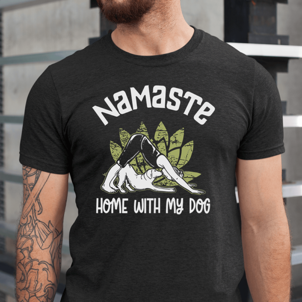 Namaste Home With My Dog Yoga Men Shirt