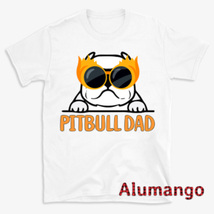 Pitbull Dad Wear Fire Glass Dog Shirt