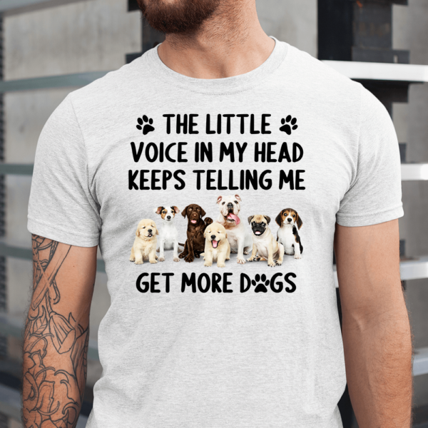 The Little Voice In My Head Keeps Telling Me Get More Dogs Keanu Reeves Men Shirt
