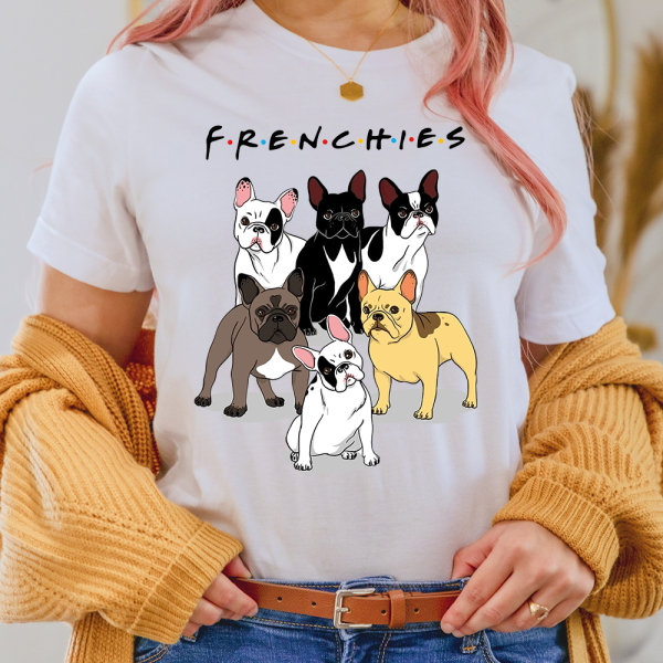 Frenchie Friends Dog Lover Lady Shirt
