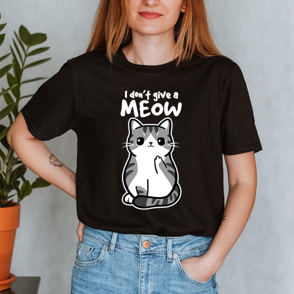 I Don't Give A Meow Cat Lover Lady Shirt