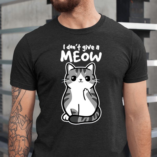 I Don't Give A Meow Cat Lover Men Shirt